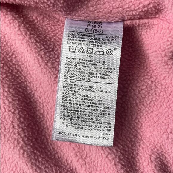 Old Navy Blue and White Polka Dot Fleece Lined Rain Coat Size Small - Picture 6 of 6